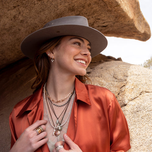 stack into the bling-rich shimmer<br>shop the look > earth day <span class='visuallyhidden'>Text, phone 323-404-2959 for shopping assistance.</span>